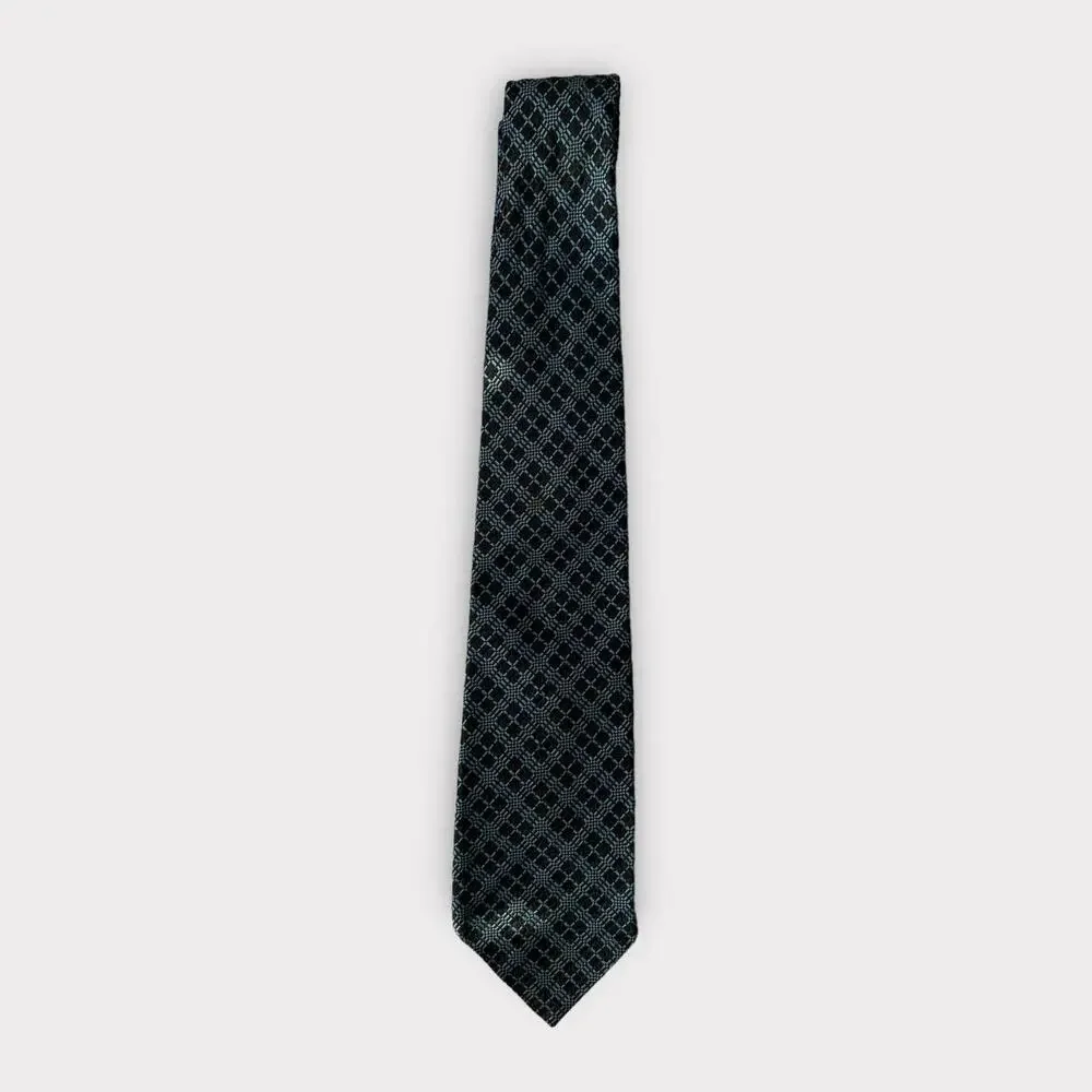 Vintage Regalon Mens Neck Tie Blue Gray Pattern